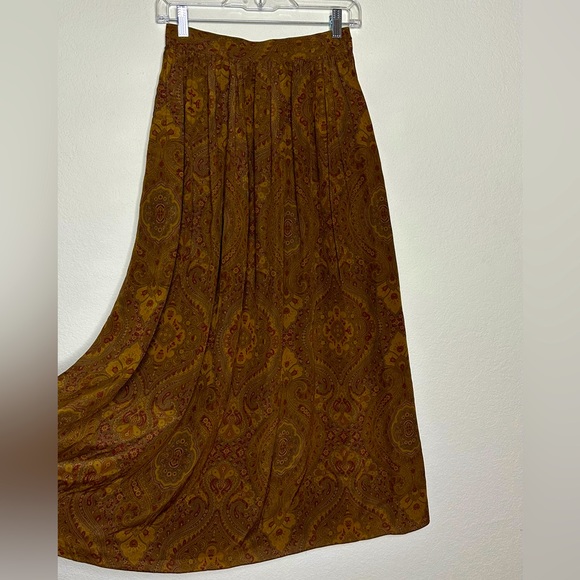90’s Vintage Calvin Klein Classics Silk Paisley Maxi Skirt - Sold by Free People - Picture 6 of 10